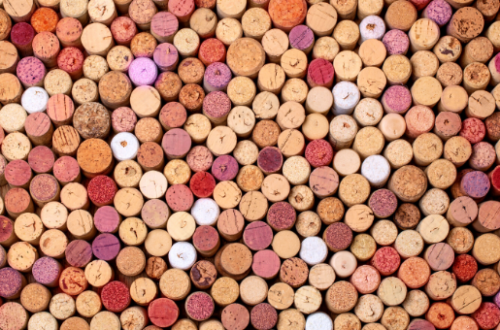 Corks for Wine Bottles in Artistic Display for NFT DAO Project
